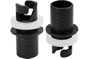 ANRBB 2 Pièces Adaptateur de Tuyau pour Pompe à Pied Bateau, Embout Gonfleur Valve H-R, Adaptateur Gonfleur Paddle, Connecteur Valve Air Plastique pour Kayak Gonflable, Sup, Canoë, Pompe Électrique