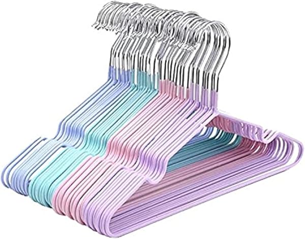 LMH 10pcs Clothes Hanger 40 * 20cm Household Non-slip Metal Drying Rack for Adult (Color : C)