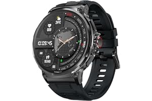Deedlite Zeus Smartwatch Herren, 1,85 Zoll Display, Bluetooth Anrufe, Gesundheitsmonitor, Zuverlässige Akkulaufzeit, Kompatibel mit iOS & Android