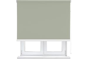 BESCH Estor Enrollable Translúcido Liso - Persiana 100% Poliéster Resistente a la Humedad y Los Rayos UV, Instalación Sencillo 120X200CM