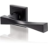 Yale Verona Serisi 35-ZR-8x8-A001-KT-56-11, Rozetli Oda Tipi Kolu, Siyah Mat Kaplama, Par&ccedil;alar Dahildir