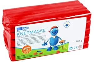 Becks Plastilin B100481 Knete, rot,500 g