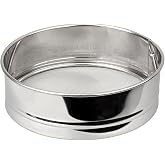 Fackelmann Siever, Sieve Drainer for Flour, Sugar, Cocoa, Washable Quinoa, Stainless Steel, Dishwasher Safe, 18 x 18 x 5 cm,