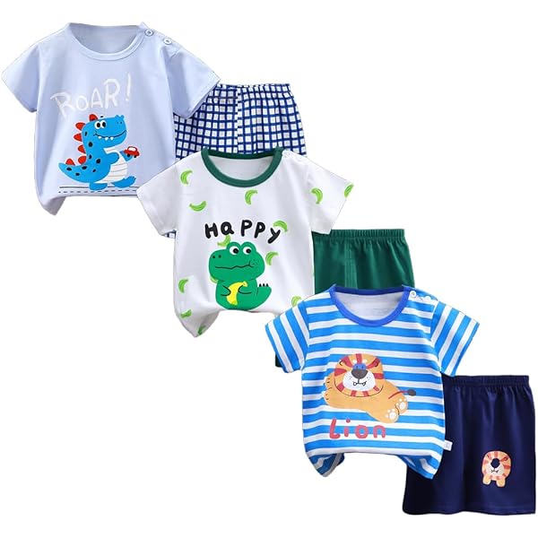 Volunboy Zomerkleding voor kinderen, shirt met korte mouwen en