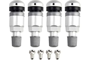FACULX 4 vástagos de válvula TPMS de repuesto para monitoreo de presión de neumáticos de coche, vástago de válvula TPMS para monitor de presión de neumáticos, paquete de 4