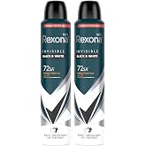 Rexona Men Erkek Sprey Deodorant Invisible Black &amp; White 72 Saat Kesintisiz &Uuml;st&uuml;n Koruma 200 ml (2 paketi)