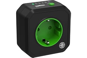 ‎ANSMANN ANSMANN Timer Steckdose -Schaltbare, kompakte Energiespar Steckdose mit Countdown Timer für innen, Weihnachtsdeko, kein Standby Verbrauch, schwarz, 2500W