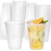 Metionga Set of 50 Reusable Cups, 30 cl | polypropylene, unbreakable, dishwasher safe, drink cup for party, wedding, Christma