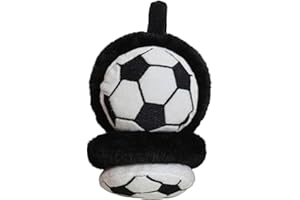 Ccomage Kids Furry Cute Football Winter Earmuffs Age 3-12 Boys Girls Winter Fluffy Thermal Ear Warmers Windproof Headband Outdoor Activities Earflap Ear Warmers Protector Xmas Birthday Gift