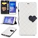Produktbild Lonchee Huawei Honor 6X Wallet Tasche Brieftasche Schutzhülle,Liebesschnalle Farbabstimmung Design Hochwertige PU Leder Folio Tasche Case Hülle im Bookstyle mit Standfunktion Kredit Kartenfächer Abnehmbare Handschlaufe(Weiß)