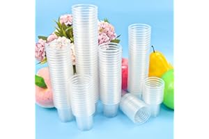 SLTAXAR 300 PCS Vasos de Chupito de Plástico 20ml/2cl - Reutilizables Transparentes para Tequila, Vodka, Whisky