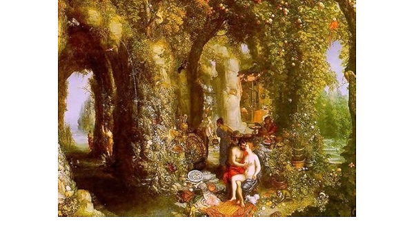 Jan The Elder Brueghel A Fantastic Cave Landscape With Odysseus Calypso Pa Amazon Co Uk Home Kitchen