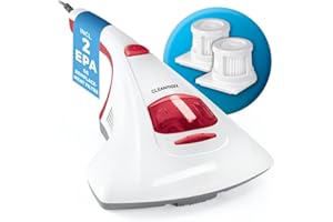 CLEANmaxx aspirateur d'acariens + 2 filtres EPA | lumière UV-C | aspirateur à Main pour Matelas, Nettoyeur d'acariens pour Personnes allergiques | détruit 99,9% des acariens