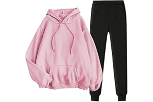 Chanpning Tute Donna Casual Leggera Completo Invernale Curvy Tuta Pullover Con Cappuccio E Pantaloni Vita Alta Completi Sportivo Da Casa Complete Set Elegante Taglie Forti Comode Palestra