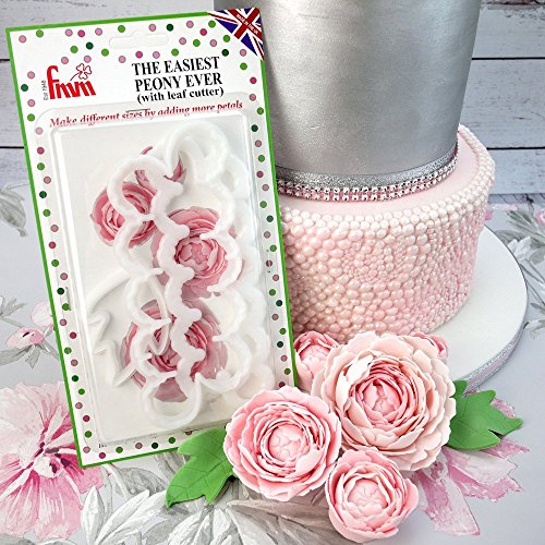 FMM Cutter Easiest Peony Ever + Leaf Icing Cutter Fondant Cutting Tool for Cakes - 2