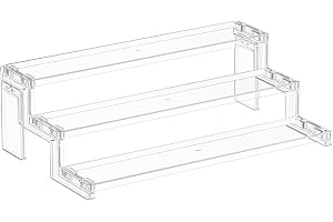 Lifewit 3 djur akryldisplay stativ, 1 st. parfymarrangör, plasthylla organisatör för figurer cupcakes bufféer desserter nagellack krydda kosmetika konsthantverk, sminkbord, 35,6 cm