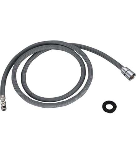 Tuyau De Rechange Pour Douchette D’évier Cuisine – 150 Cm, Filetage 1/2", Noir, Nylon Et EPDM