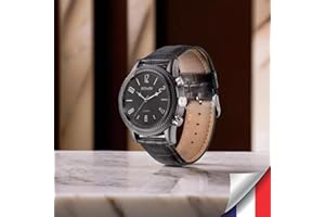 Active Media Concept Montre Caméra Espion Full HD 1080p Vision Nocturne Enregistrement Audio Vidéo 32 Go Stockage Batterie Rechargeable Design Élégant Bracelet Cuir