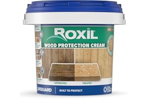 Roxil Crème de Protection pour Bois - 3 litres - Jusqu'à 10 ans de Protection Imperméabilisante Hydrofuge pour Bois - Protection pour : Clôtures, Meubles, Abris. 5m2 par litre