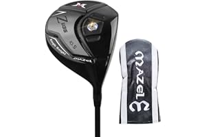 Mazel Club de golf driver en titane pour homme droitier, 460 CC, Noir 10,5 degrés Flex SR.