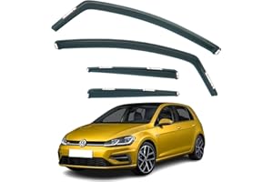 AIRFLUX Juego de 4 deflectores de viento compatibles con modelos Volkswagen Golf 7 de 5 puertas Hatchback 2013 2014 2015 2016 2017 2018 2019 2020.
