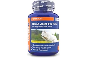Zipvit Flex A Joint Dog Joint Supplements, Glucosamine for Dogs with Chondroitin, MSM & Vitamin C | Hip & Joint Support for Active & Aging Dogs, 180 Split & Pour Capsules