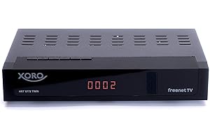 Xoro HRT 8772 odbiornik DVB-T2 (HEVC H.265 TWIN, bezkarciowy system dostępu Irdeto do freenet TV, S/PDIF opt., MiniSCART, 12 V) czarny