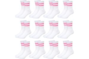 Moitiy Socken Kinder Mädchen Tennissocken Kinder Kindersocken 12 Paar Baumwolle Sportsocken Regenbogen Socken für Mädchen Jungen 27-38