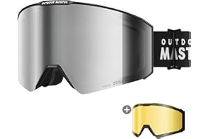 OutdoorMaster Falcon Ski Goggles Lens by ZEISS, OTG Snowboard Goggles Anti-fog, Magnetic Interchangeable Lens, Snow Goggles
