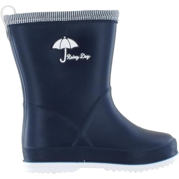 Bottes De Pluie En PVC Pour Enfants Et Tout-petits Avec Poignées Faciles à Enfiler - Bottes D'extérieur Légères Et Antidérapantes Pour Garçons Et Filles – Raquettes à Neige – Taille 4, Bleu