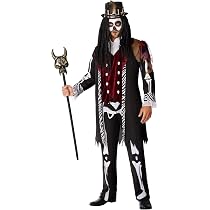 Chapeau Voodoo Nana Boland - Noir, Décorations Os, Plumes Et Tête De Mort - Taille Unique Pour Costumes Et Halloween
