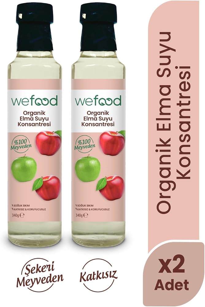 Wefood Organik Elma Suyu Konsantresi 340 gr 2'li