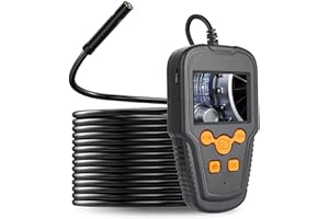 NLMAYT Industrial Endoscope Inspection Camera, 1080P HD Digital IP67 Waterproof Borescope for Car, Engine, Drain Checking, 2.4'' Screen