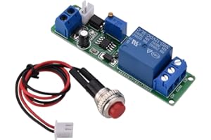 HILITAND Timer Switch Module DC 12V Timer di Ritardo Regolabile Relè Temporizzatore ON OFF per Automazione Elettrica