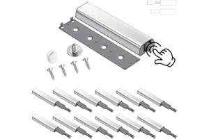 WDZGX Drucktüröffner 12stk Drucköffner Push to Open Türöffner müheloses Öffnen von Schubladen durch für Schränke Schubladen Spanplatten Sideboards