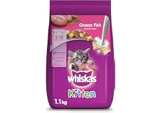 Whiskas Kitten Ocean Fish Flavor with Milk, Dry Food for Kittens Aged 2-12 Months, Contains 41 Essential Nutrients Your Kitte