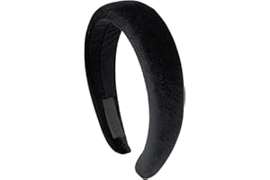 Moguri® Gepolsterte Haarband-Stirnbänder für Frauen, solides, breites, einfaches Stirnband für Mädchen, einfarbig, weiches Satin-Haarband, keine Zähne, dicke Stirnbänder