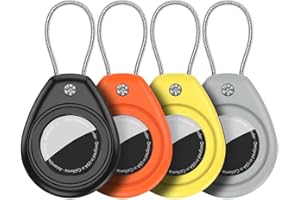 Aimtel 4 Pack Air Tag Compatible with Apple Air Tag Secure Holder,Anti-Lost and Scratch-Resistant Design,360°Protective Air Tag Case Accessory for Keys for GPS Item Finder Tracker,Easy Installation