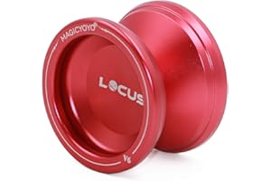 MAGICYOYO V6 Locus Yoyós Profesional Responsivo | Yoyo de Metal para Niños Adolescentes Adultos | Principiantes Estable para Niñas Mujeres | con Guante + 12 Cuerdas + Kit de Bolsa | Rojo