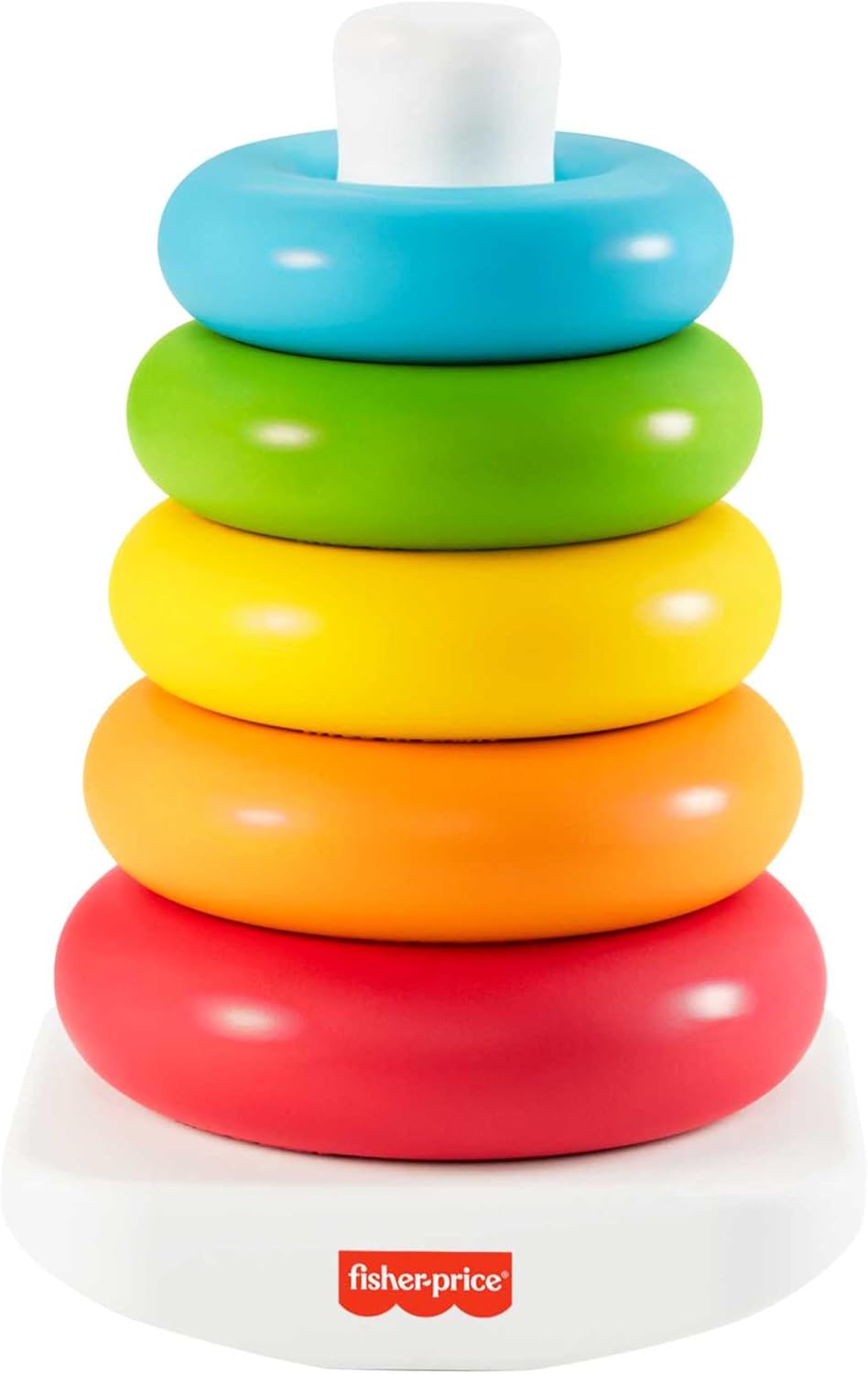 Fisher-Price Pirámide de aros Eco Juguete a base de plantas, para bebés +6 meses (Mattel HPY92)