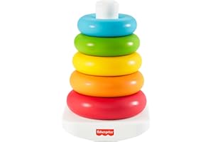 Fisher-Price Pirámide de aros Eco Juguete a base de plantas, para bebés +6 meses (Mattel HPY92)