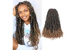Passion Twist Hair Pretwisted Passion Twist Crochet Hair 18 pouces 8 paquets de cheveux au crochet pré-bouclés YDDM Crochet Passion Twist Extension de cheveux (18 pouces, 1B / 27#)