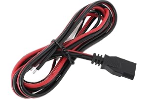 Skapa idé 1 st 3 stift 2 tråd smält strömkabel kontakt radio smält strömkabel ersättning CB strömkontakt smält strömsladd 16 AWG för CB-radio (1,5 m)