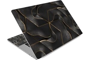 RUYIDAY Laptop Stickers Decal,12 13 14 15 15.6 inches Netbook Laptop Skin Sticker Reusable Protector Cover Case for Toshiba Hp Samsung Dell Apple Acer Leonovo Sony Asus Laptop Notebook (Black Maze)