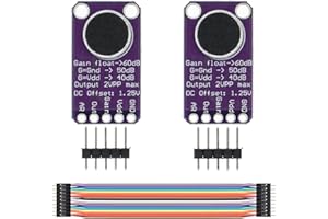 Youmile 2 Stück Mikrofonverstärkerplatine MAX9814 AGC-Mikrofonmodul Automatische Verstärkungsregelung für Arduino mit Sprungdraht