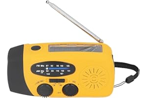SEAFRONT Radio Solaire IPX3 à Manivelle Étanche et Lanterne Multifonctionnelle avec Chargement USB Portable pour Le Camping (Modèle Européen)