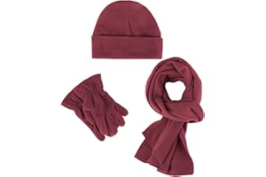 ADVENTURE TOGS Kids Hat, Scarf and Gloves Set - 3 Pieces, Soft and Warm, Ideal for Winter, Micro Fleece Material, Matching Set, 100% Polyester, Unisex, Girls or Boys