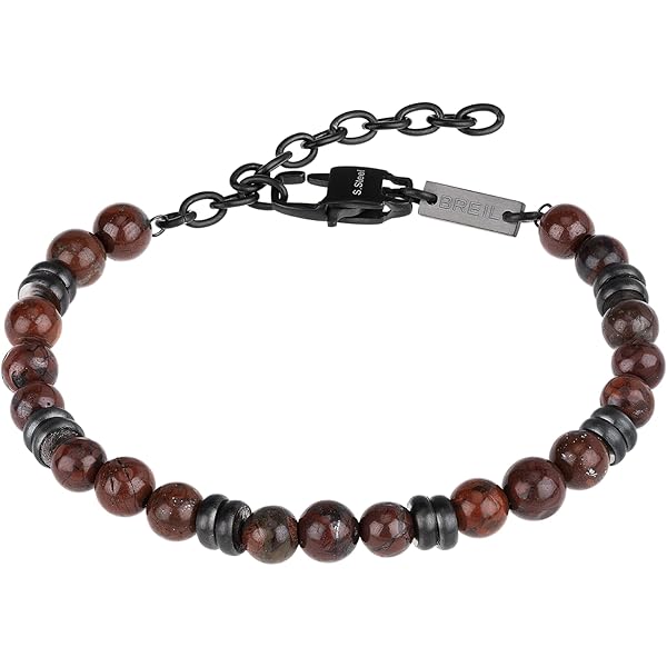 Bracciale Uomo Breil Wise - Acciaio Satinato E Onice Nero, Regolabile 17-22 Cm, Elegante E Moderno - Foto 2