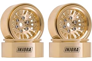 INJORA 1.0 Plus Messing Beadlock Rad Felgen für 1/24 1/18 RC Crawler TRX4M Ascent18 SCX24 FCX24 Upgrade