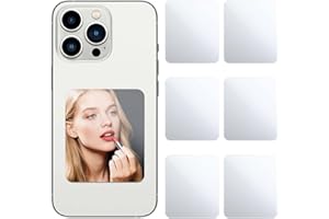 XINJODUZ 6 sztuk naklejek na lusterko, małe lusterka do przyklejenia, lusterko do makijażu, do telefonu komórkowego, naklejki na lusterko do makijażu, akrylowe naklejki na lusterko na telefon komórkowy